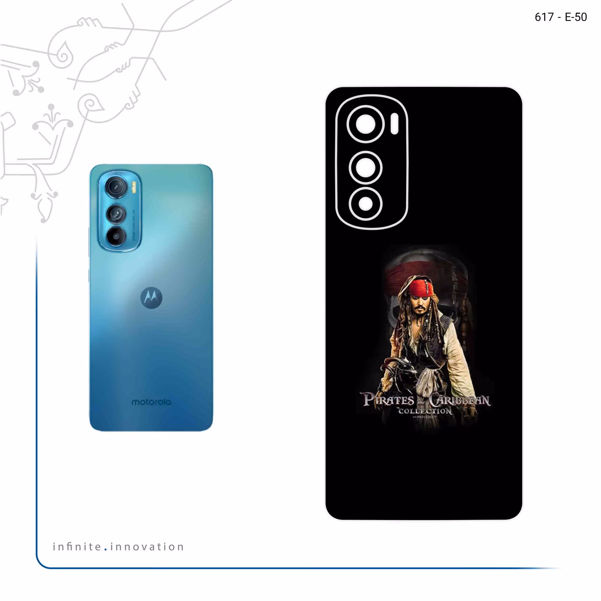 برچسب پوششی ماهوت مدل PIRATES OF THE CARIBBEAN مناسب برای گوشی موبایل موتورولا Edge 30