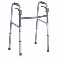 واکر آلومینیومی درجه یک ایرانی تاشو بدون چرخ قابل تنظیم ارتفاع تحمل وزن 120 کیلوگرم