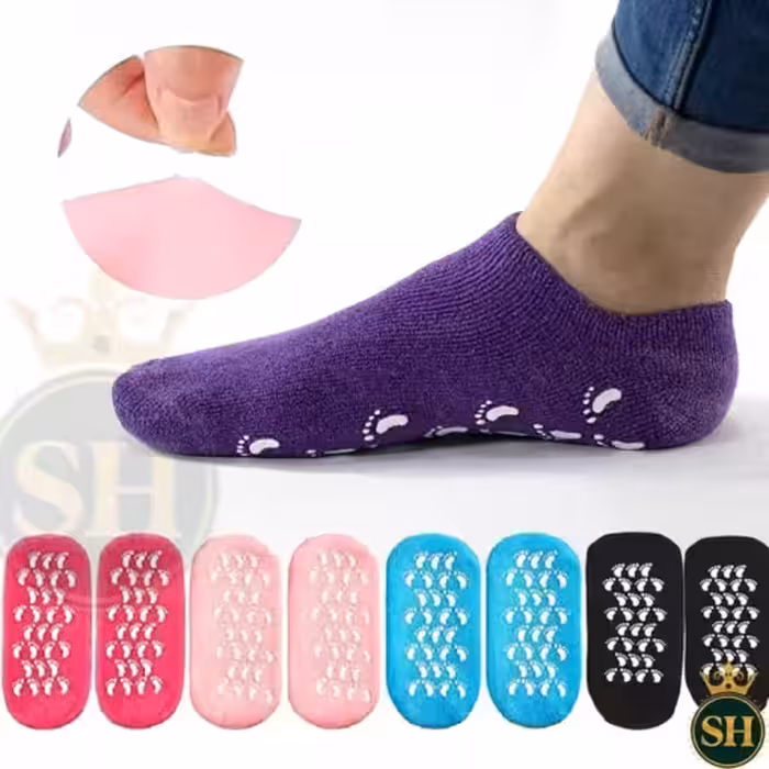 جوراب سیلیکونی ژله ای ترک پا Cracked leg jelly socks  بسته 5 عددی