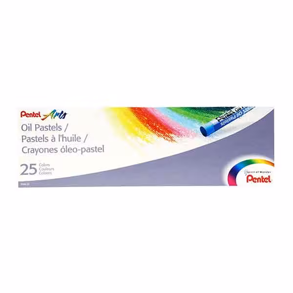 پاستل روغنی پنتل 25 رنگ pentel pastel