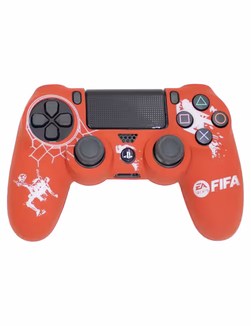 روکش محافظ دسته PS4 لیزری قرمز سفید طرح فیفا کد 02