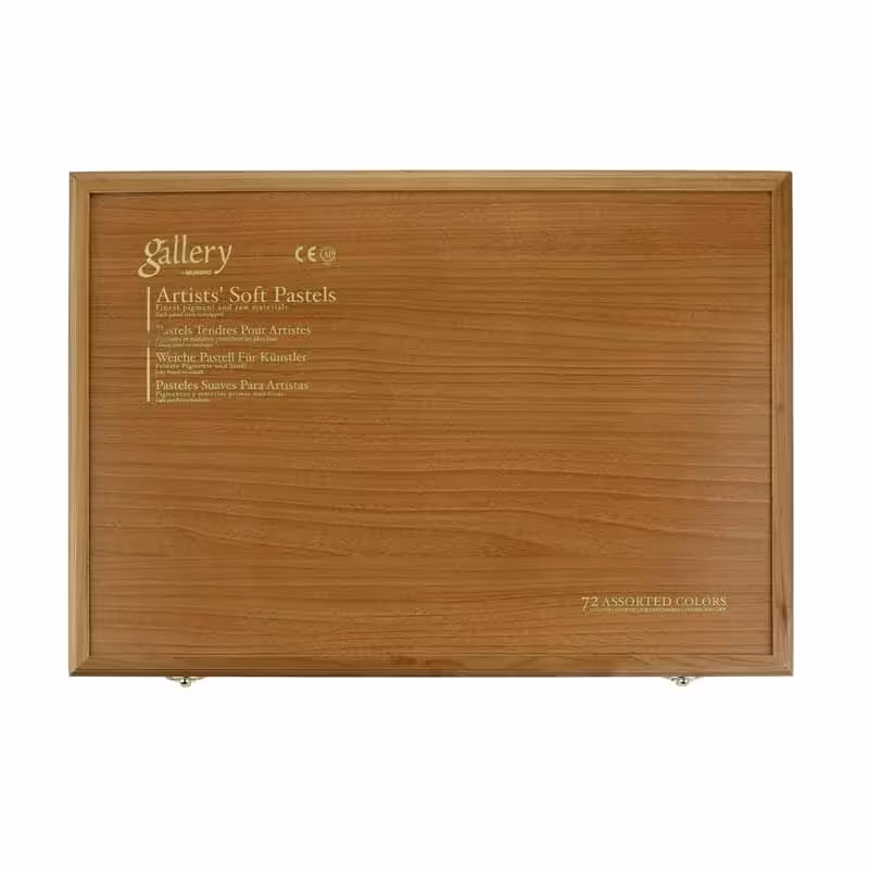 پاستل گچي 72 رنگ جعبه چوبي گالري