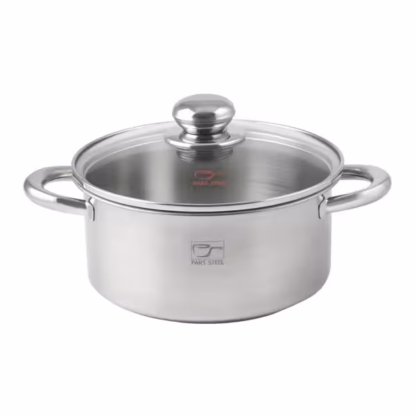 قابلمه استیل پارس استیل سایز 18 (کف سه لایه)