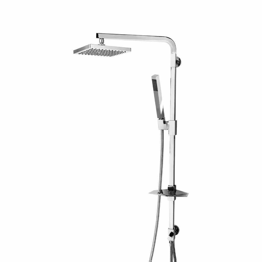 علم دوش قهرمان مدل فلت با شلنگ فلزی ایتالیایی