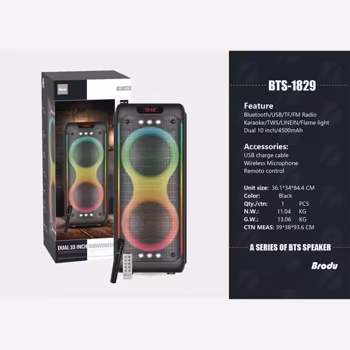 اسپیکر بلوتوثی قابل حمل مدل bts 1829