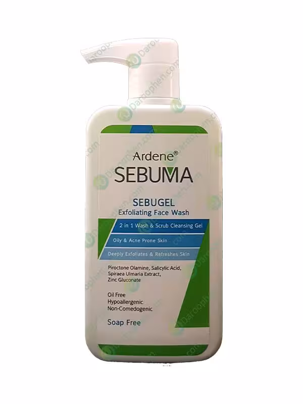 ژل شستشوی اسکراب پوست های چرب و دارای آکنه آردن سبوما حجم 350 میلی لیتر – Ardene Sebuma Wash and Scrub Cleansing Gel for Oily and Acne Prone Skin 350ml
