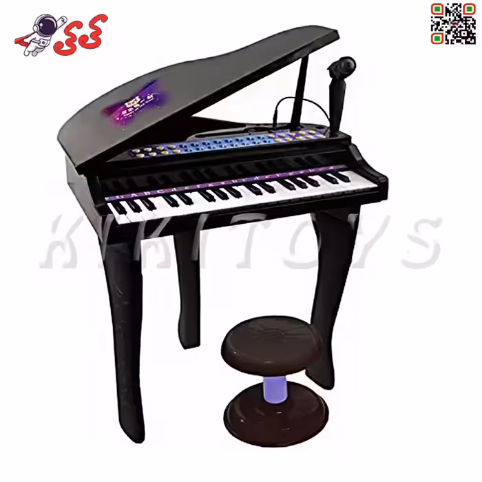 پیانو اسباب بازی 88022 بلوتوثی به همراه میکروفون و پورت Baddy fan USB