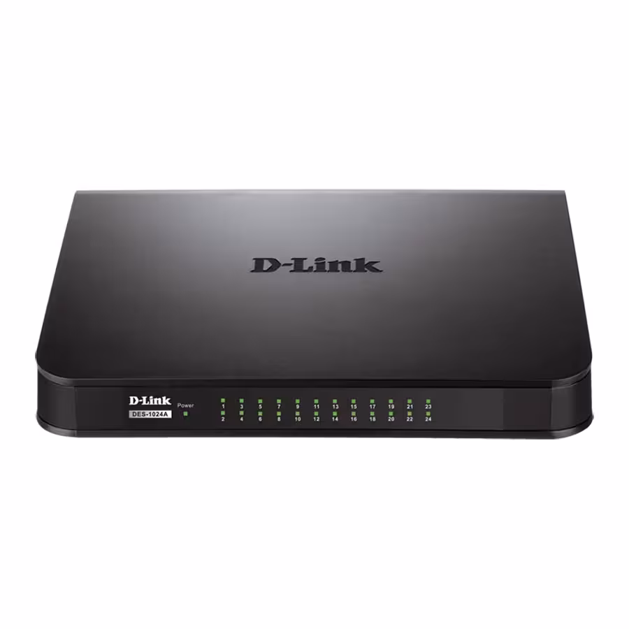 قیمت و خرید سوییچ 24 پورت مگابیت و دسکتاپ دی لینک مدل DES-1024A | یاس ارتباط
