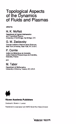 خرید و دانلود نسخه کامل کتاب Topological aspects of the dynamics of fluids and plasmas