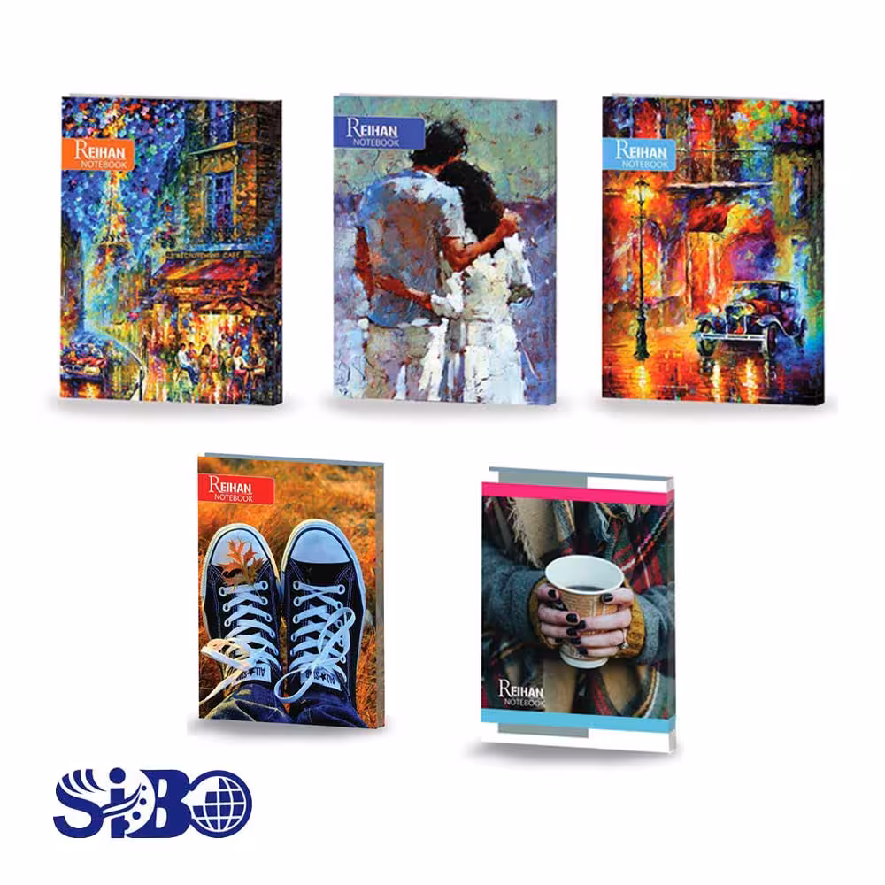 دفتر 80 برگ خط دار سیمی جلد طلقی مدل دخترانه کلاسیک