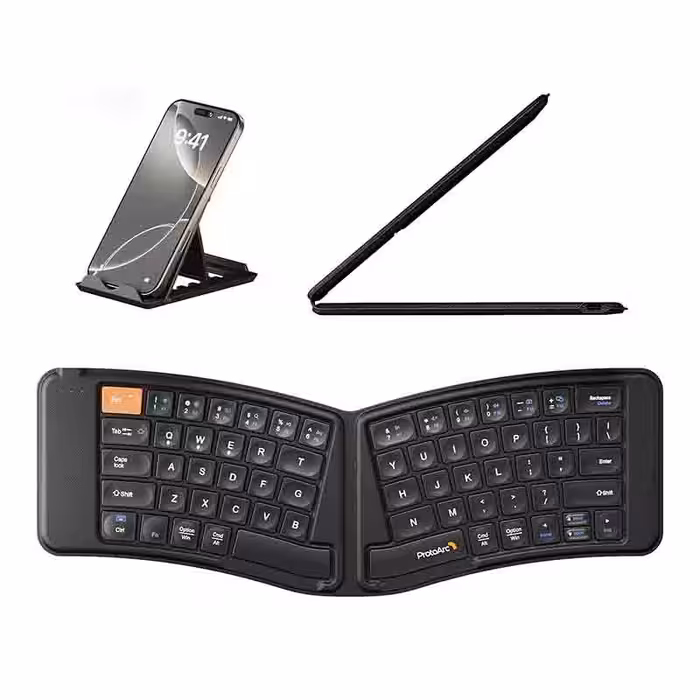 کیبورد تاشو ارگونومیک بلوتوثی برند ProtoArc XK03