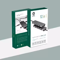 هاب چندکاره 12 در 1 تایپ سی گرین Green multi-function usb-c HUB 12in1