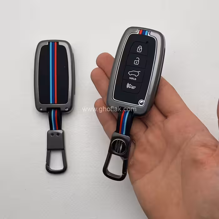 کاور ریموت هیوندایی و کیا چهار دکمه دور فلزی