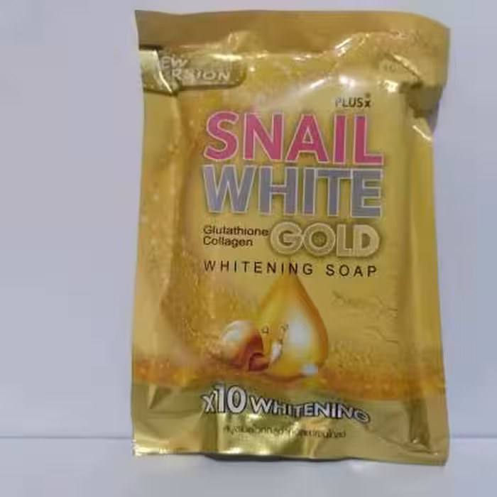 صابون سفیدکننده اسنایل وایت طلایی با عصاره حلزون و گلوتاتیون