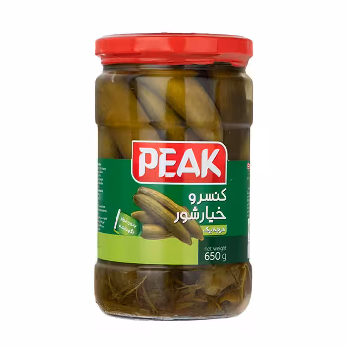 کنسرو خیار شور درجه یک پیک 650 گرمی