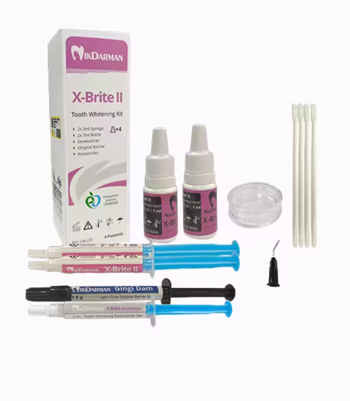 کیت بلیچینگ آفیس 4 بیمار 35 % نیک درمان – NikDarman X-Brite ll Kit