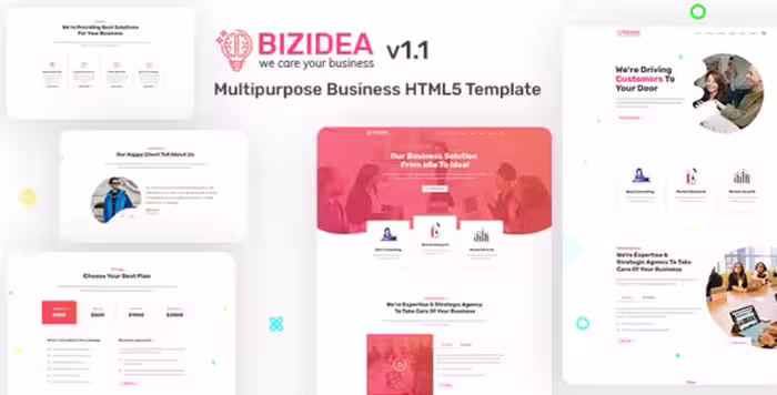 دانلود قالب HTML شرکتی Bizidea
