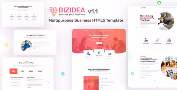 دانلود قالب HTML شرکتی Bizidea