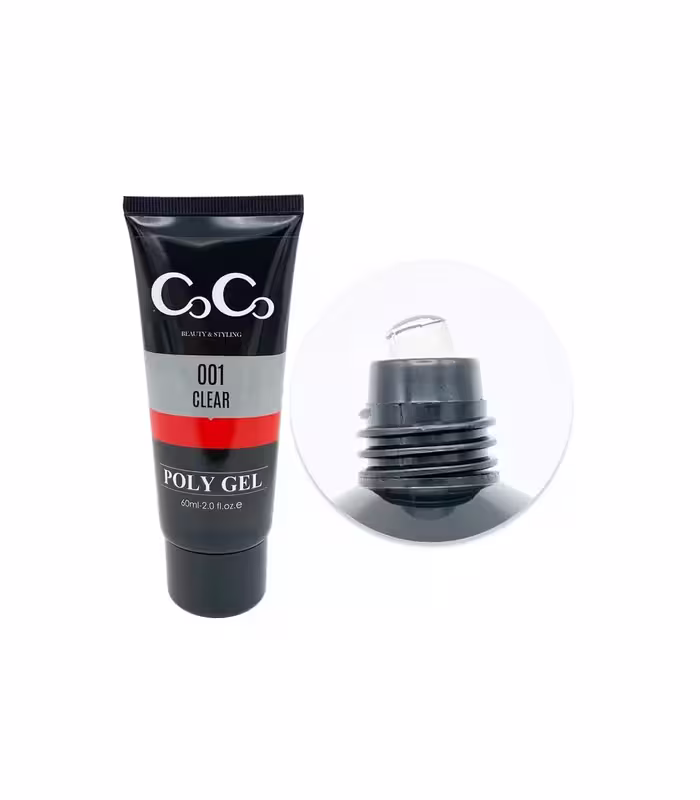 پلی ژل کاشت ناخن 60 گرمی کوکو COCO در کد 1 کلییر