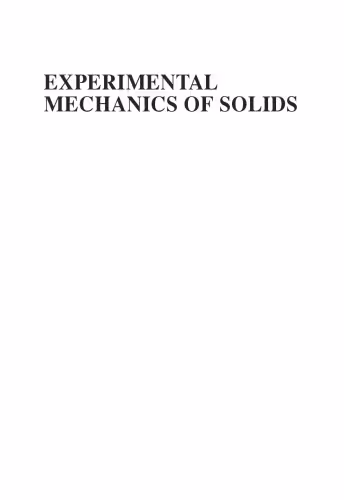 خرید و دانلود نسخه کامل کتاب Experimental Mechanics of Solids