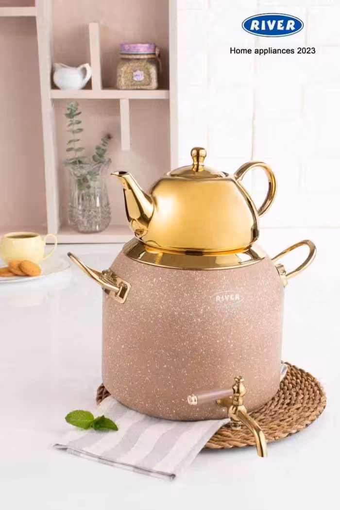 کتری و قوری 6 لیتر گرانیت ریور RIVER نسکافه ای کد 5842