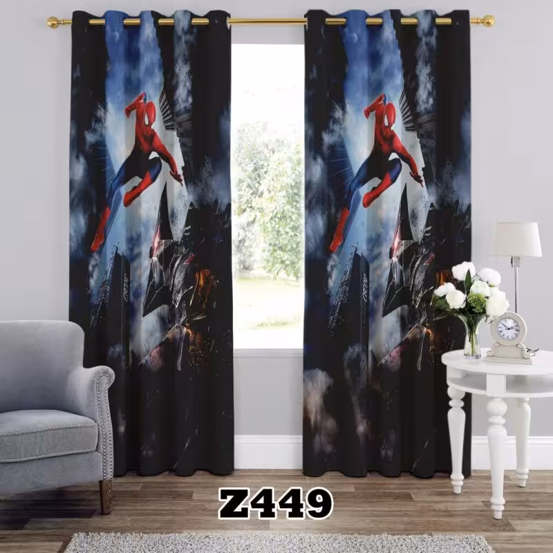 پرده سه بعدی طرح مرد عنکبوتی