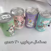 دستمال مرطوب طرح قوطی نوشابه یونیکورن 30عددی