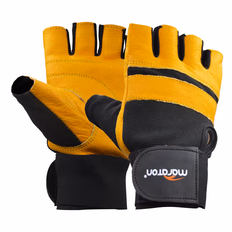 دستکش بدنسازی ماراتن مدل 402L840 خردلی