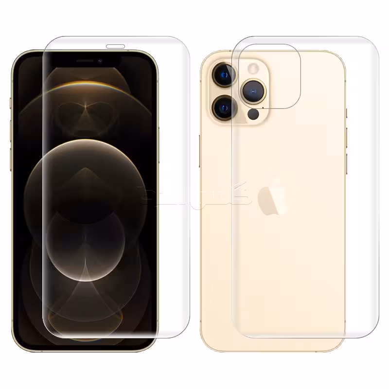 گلس هیدروژلی شفاف اپل iphone 12 Pro به همراه محافظ پشت