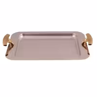 سینی مستطیل بزرگ دسته طلایی نگینی ریور کد G1126