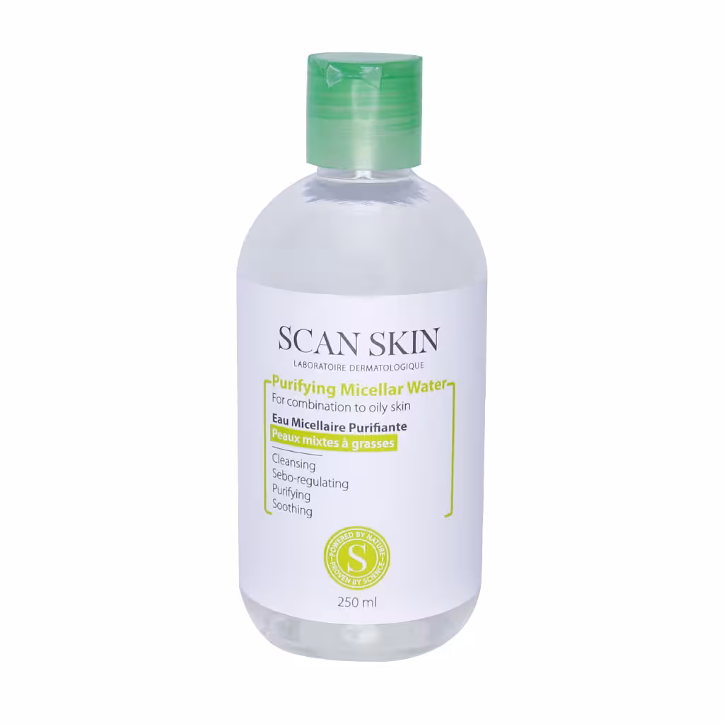 محلول پاک کننده آرایش مخصوص پوست های مختلط تا چرب اسکن اسکین 250 میلی لیتر Scan Skin
