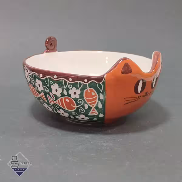 کاسه بزرگ پیشول (گربه) طرح پنج