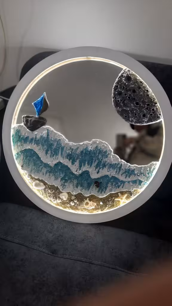 آینه ماه و دریا