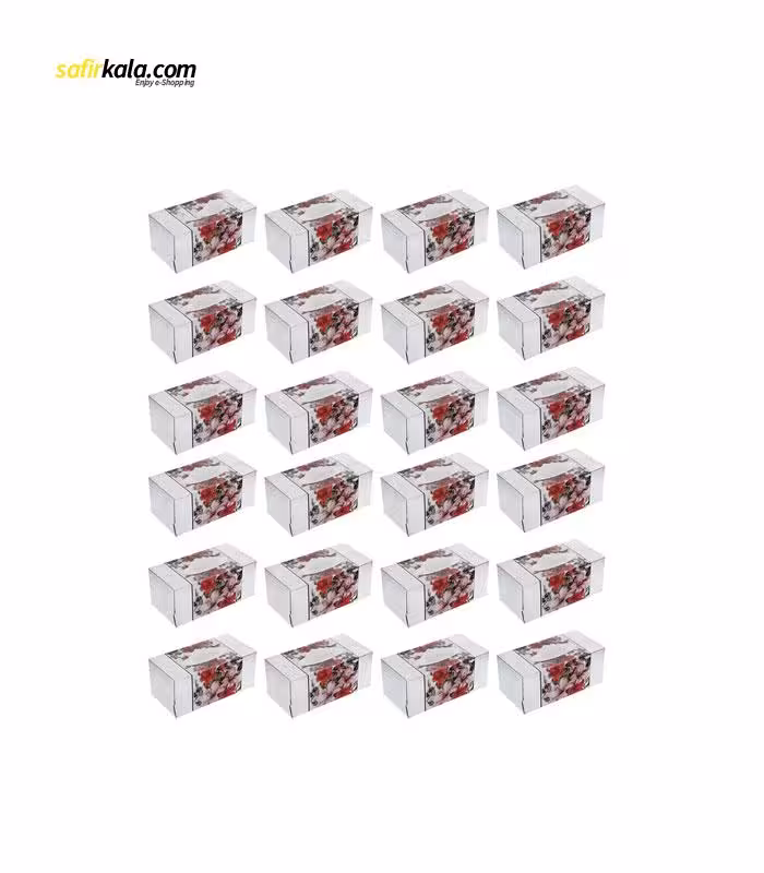 دستمال کاغذی 100 برگ گلریز مدل گل بسته 24 عددی