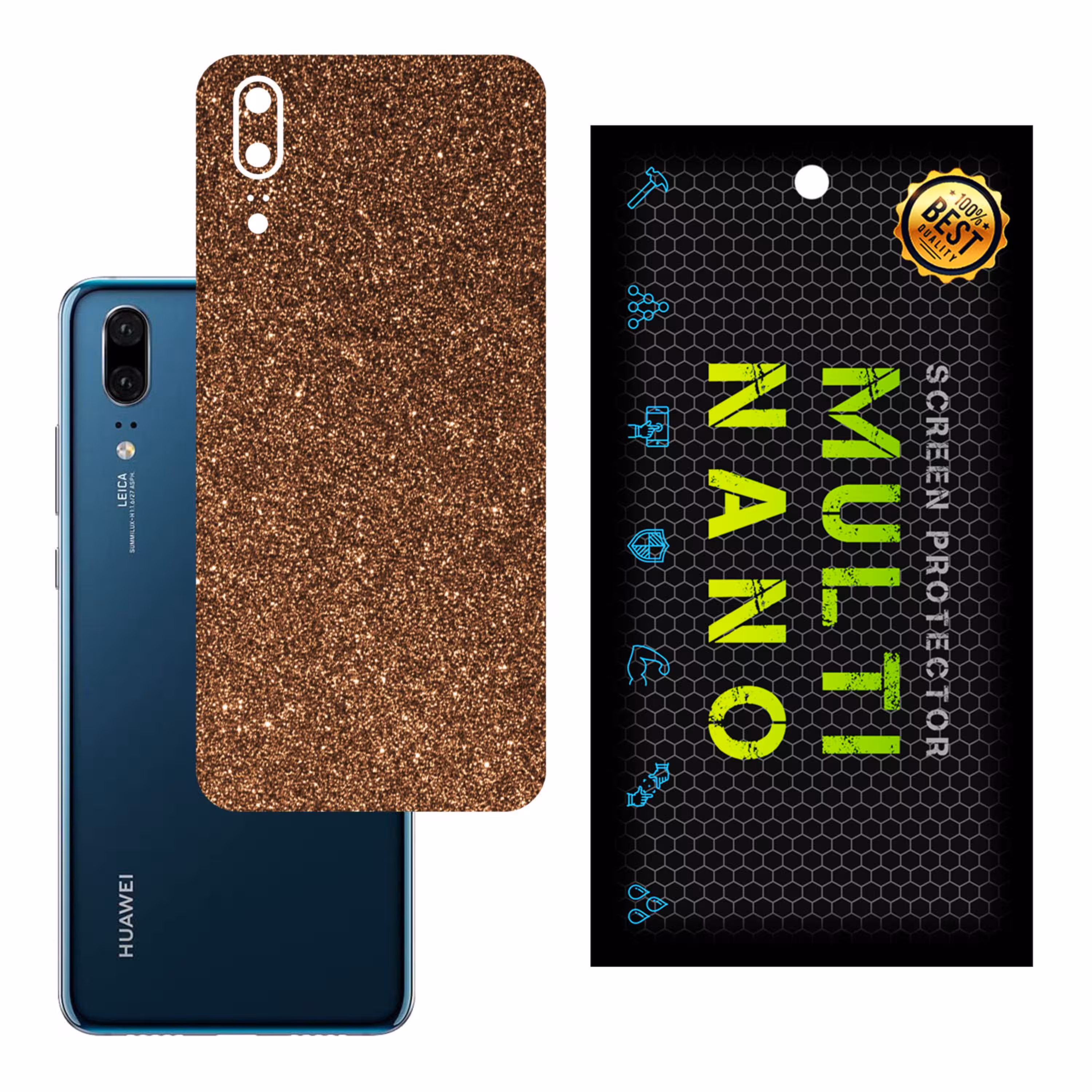 برچسب پوششی MultiNano مدل X-G1F-Bronze برای پشت موبایل هوآوی P20