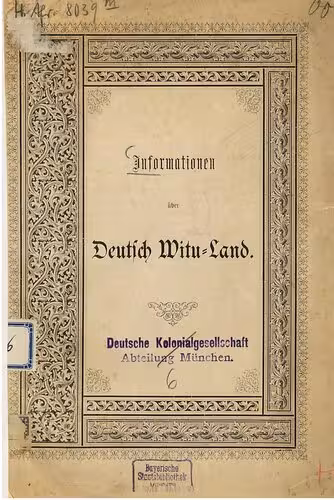 خرید و دانلود نسخه کامل کتاب Informationen über Deutsch Witu-Land