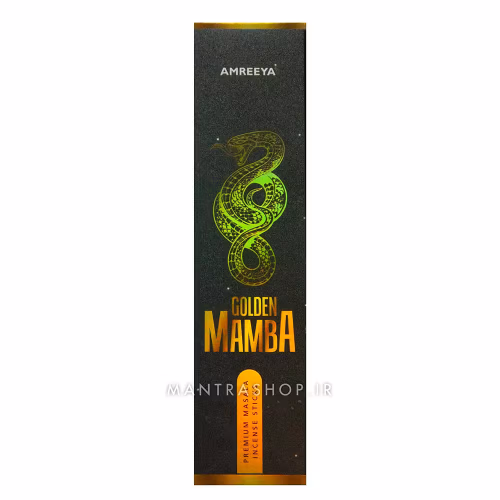 عود دست ساز هندی Golden Mamba برند Amreeya بسته 50 گرمی (عود مامبای طلایی)