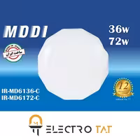 چراغ سقفی 36 وات گرد مودی کد IR-MD6136R-C