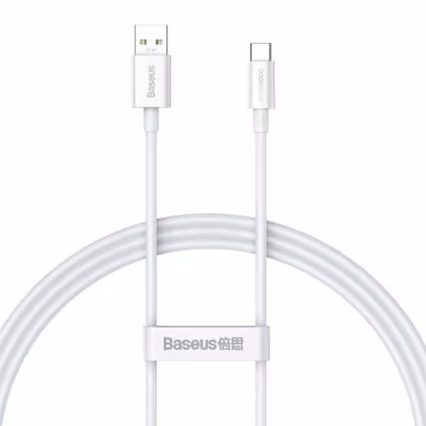 کابل شارژ USB به USB-C بیسوس مدل SUPERVOOC 65W طول 1 متر
