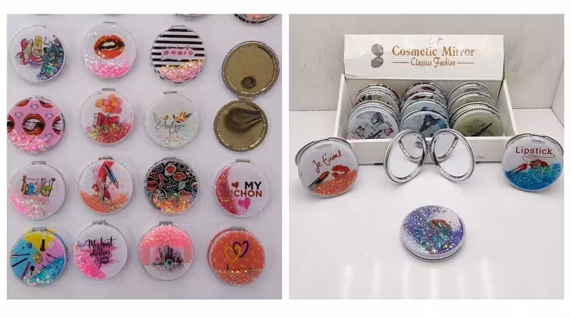 آینه آکواریوم گرد پشت چرم (پست پیشتاز پس کرایه)