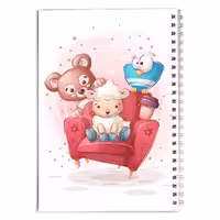 دفتر مشق کارتونی حیوانات