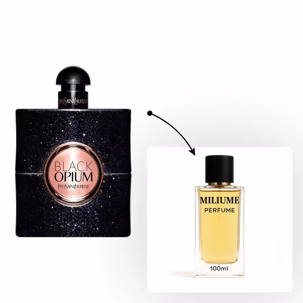 اسانس عطر Yves Saint Laurent Black opium برند gemini - کد 2167 - ایو سن لورن بلک اپیوم 100ML - میلیوم پرفیوم