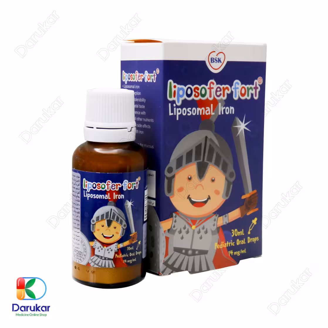 قطره خوراکی آهن لیپوزوفر فورت بی اس کی 30 میلی لیتر