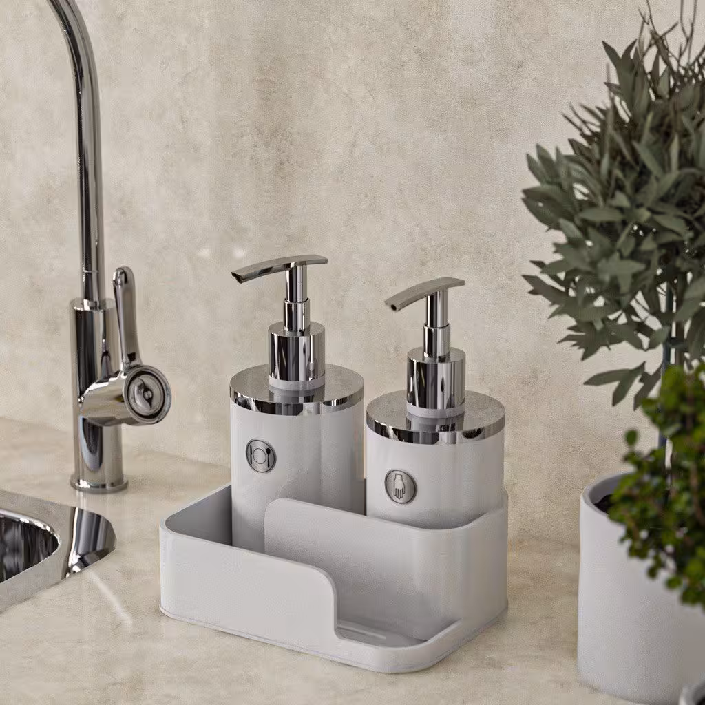 جامایع و اسکاج دوقلو هارمونی رنگ  سفید کروم( ارسال رایگان)