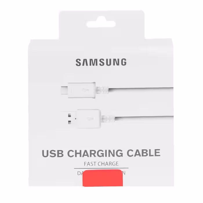 کابل شارژ اندروید Samsung مدل A5 رنگ سفید NEW (گارانتی پارتیان پایا)