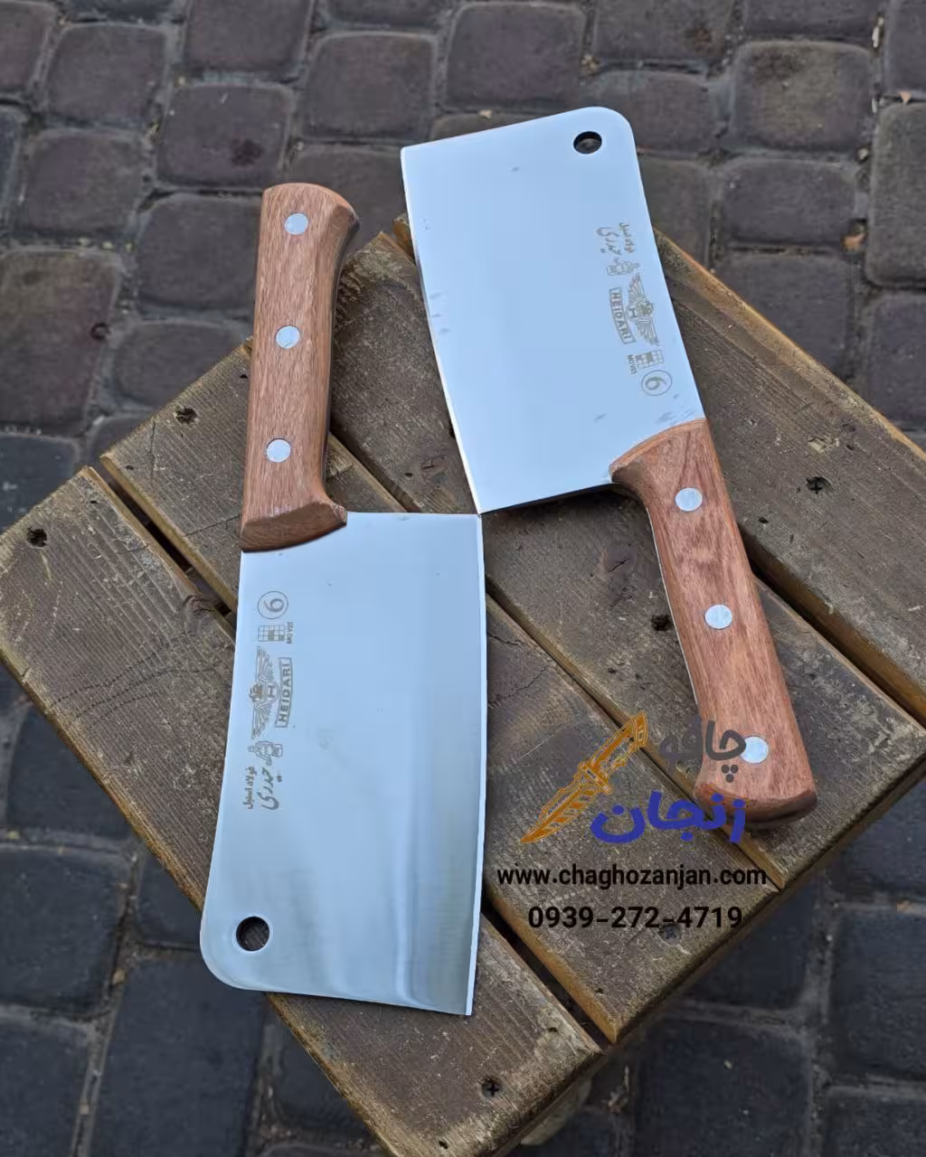 ساطور استیل استخوان چوبی سایز 6 مخصوص استخوان و برش