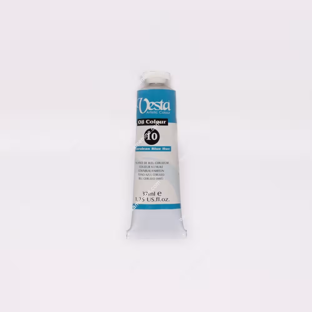 رنگ روغن 37 میل تکرنگ وستا مدل Cerulean Blue Hue 10