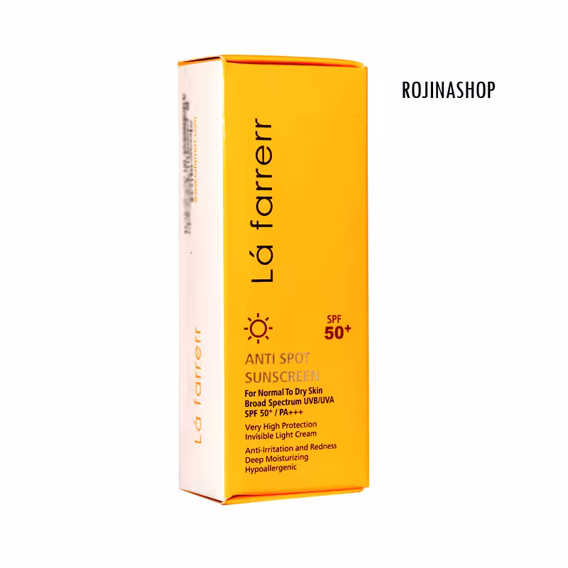 کرم ضد آفتاب و ضد لک بی رنگ لافارر مناسب پوست خشک SPF50