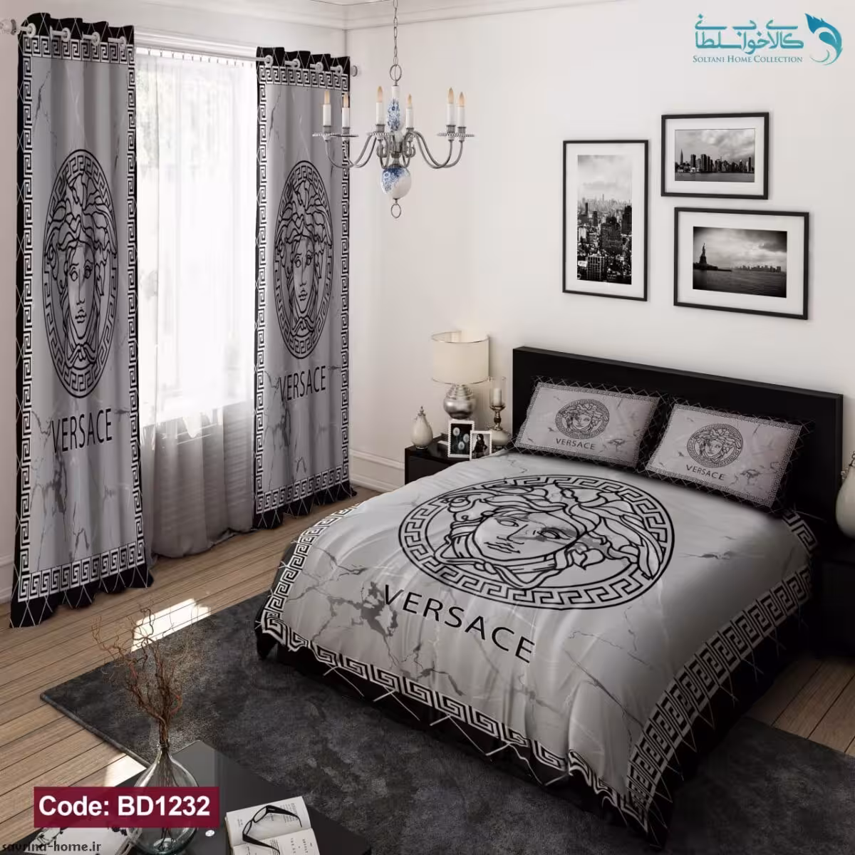 روتختی طرح Versace دونفره کد BD1232