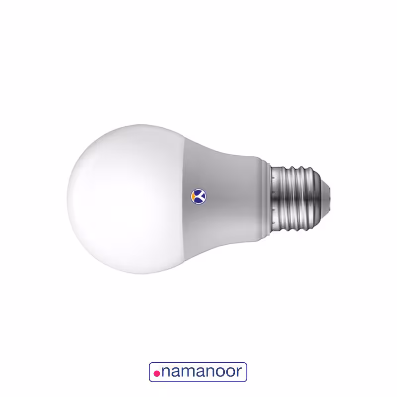 لامپ ال ای دی حبابدار 9 وات مدل A60 نمانور با پایه E27
